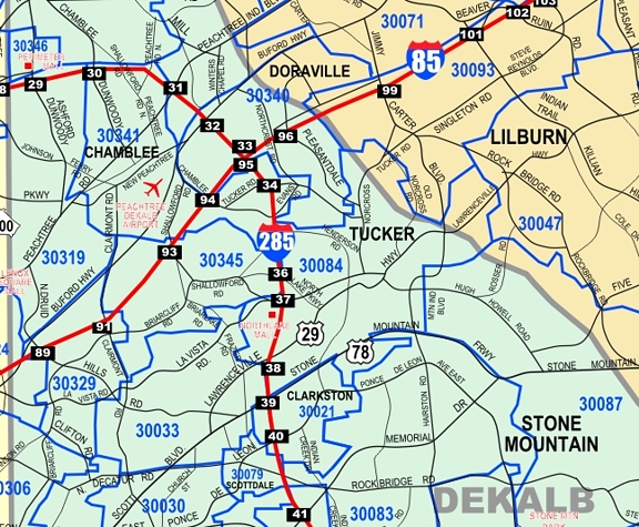 Atlanta Area Zip Codes By Map