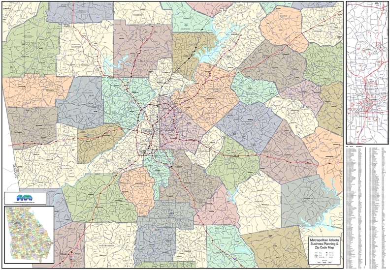 Zip Code Map For Atlanta Ga Metro Area 
