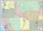 Wall Map of Northwest USA
