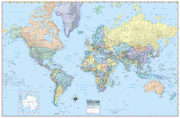 Large Scale World wall map by American Map Corporation