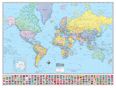 Printable World on Decorative Color World Wall Map