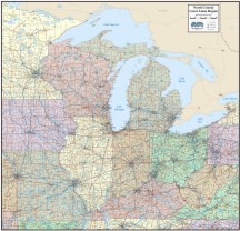 click to order Great Lakes Region Wall Map