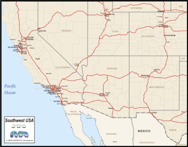 Download Southwest Usa Map To Print