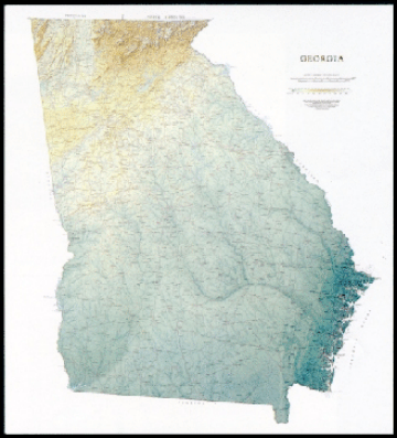 Georgia Raven Wall Map