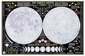Map-Moon Chart by National Geographic Map