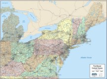 more about the Northeast Region Wall Map