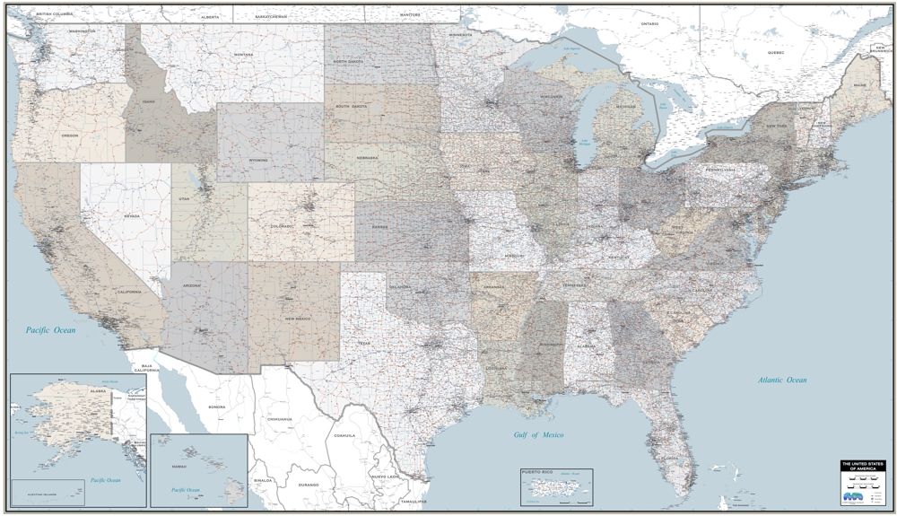 The most detailed USA map available!