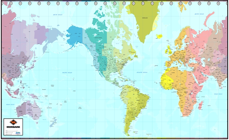 Large Scale World By American Map Corp Map Framed Maps Scale Map Images