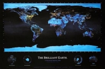 Earth at Night Satellite Poster