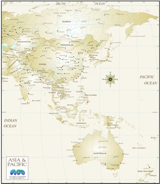 Antique style map of Asia download