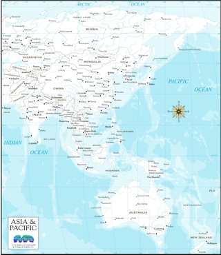 Download Map Asia black white