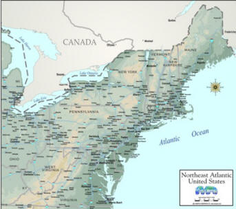 Digital file topographic map of Northeast