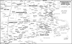 Download Map Massachusetts Conecticutt Rhode Island State Map To Print